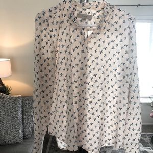 LOFT Ruffle Collar Blouse